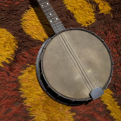 Vintage 1920s–30s Banjo Ukulele / Banjolele – Prewar Chicago Made – Grover Pat. Tailpiece – Original Skin Head - COOL! image 1