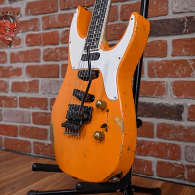 Jackson USA Custom Shop SL Soloist 3S-V Capri Orange Nitro Relic 2020 w/OHSC image 12