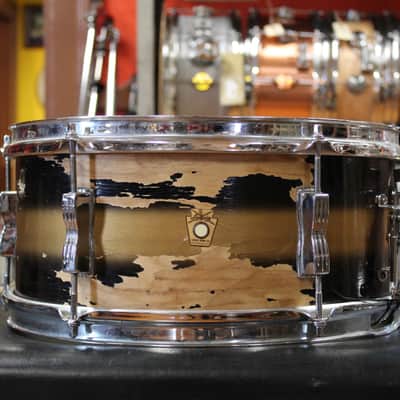 1962 Ludwig Pioneer 6.5x14 Snare Drum in Black & Gold Duco image 1