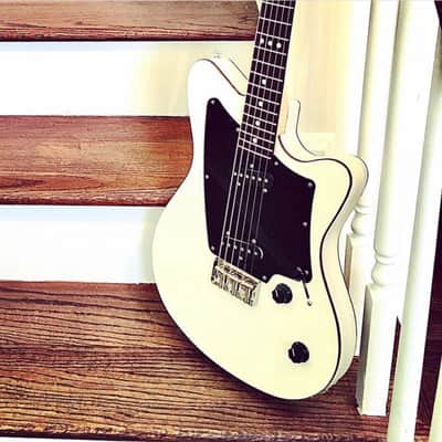 Swope Biscayne Double Slant Pickups "White Sand" finish w/ Black Bakelite Guard 7lbs 0.6oz (Authorized Dealer) image 10