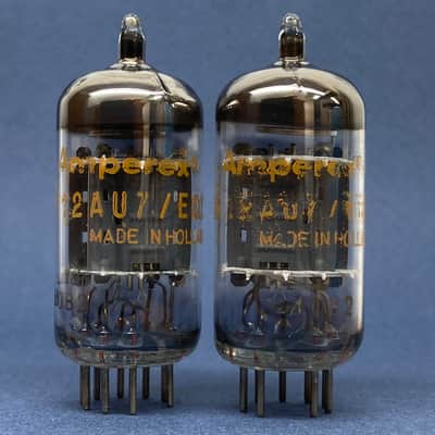Amperex 12AU7 ECC82 • 1970 • 100% MATCHED & BALANCED Gm & mA Pair • Strong NOS • Orange Globe • Philips, Heerlen ΔOB2 MATCHED CODES • Amplitrex AT-1000 Digitally Tested • Quite Very Low Noise • A-03-04 image 9