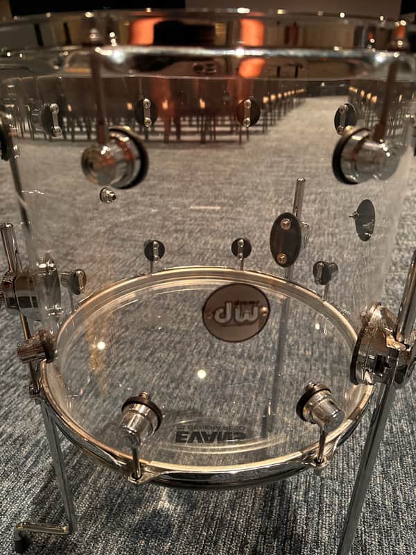 DW Design Series Acrylic 12x14" Floor Tom 2015 - Present - Clear Acrylic image 1