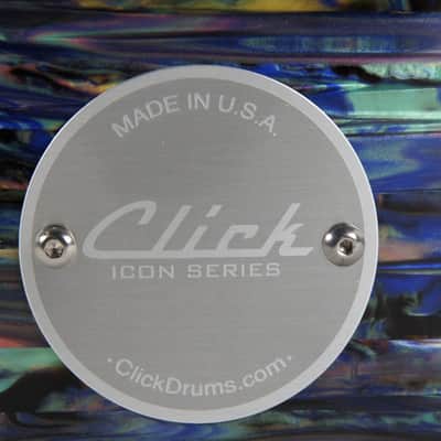 Click Custom 10ply Maple 4x12 Pancake Tom Tom Japanese Rainbow Abalone image 5