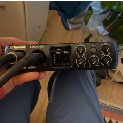 PreSonus Studio 24C 2x2 USB-C Audio / MIDI Interface 2019 - Present - Black image 1