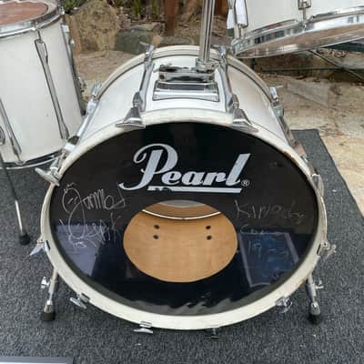 Pearl MLX Maple White 4pc Drum Set Kit owned by James Kottak Ex Scorpions !!! image 10