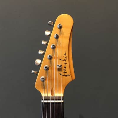 Made to Order - FRANCHIN Mercury F guitar Relic Aged 100% Nitro Lacquer (Sunburst/ Black/ White/ Blue/ Green/ Yellow/ Red/ Pink/ Burgundy/ Purple/ Gold/ Silver, etc.) Stratocaster-Strat-S-Style F-hole Thinline Made in Italy image 5