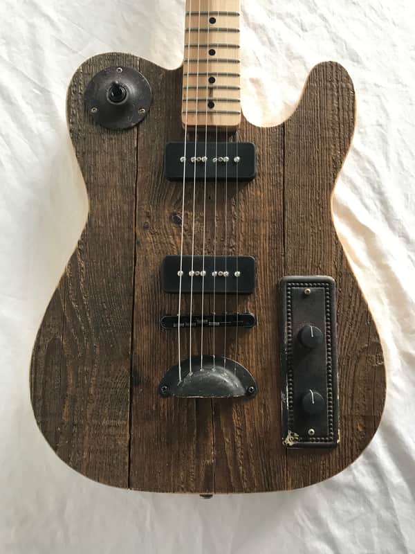 Electric Guitar - Reclaimed Wood and Door Hardware - T-Style - Back Door 063 image 1