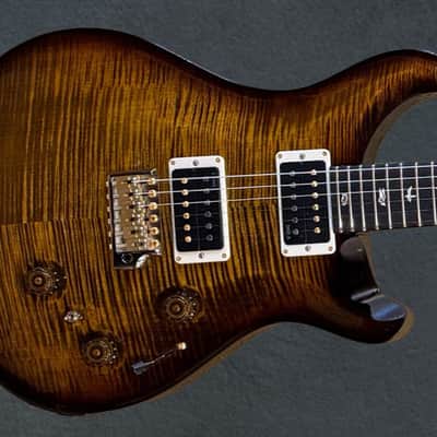 Paul Reed Smith Custom 24 Piezo 10 Top - Black Gold Wraparound Burst image 1