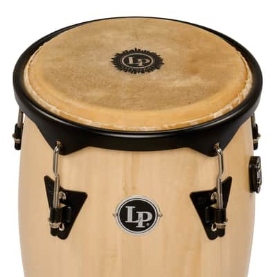 Latin Percussion LP646IINY-NAT City Series 10/11" Conga Set with Stand, Black Hardware - Natural image 2