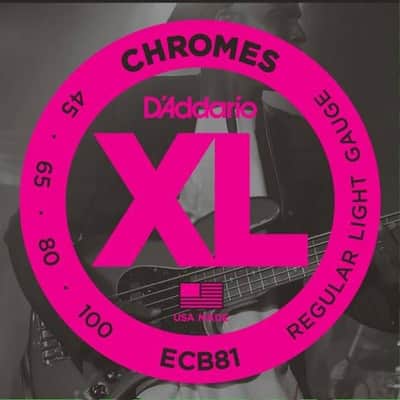 D'Addario Chromes Flatwound Bass Strings (Regular 45-100) image 1