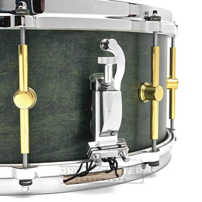 Canopus 'The Maple' 10ply Snare Drum 14x6.5 Black Olive Oil w/Die Cast Hoops image 2