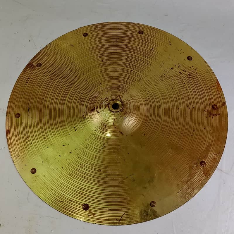14" 368g Crash Cymbal Vintage 70s Rivets Special Effects Made In Japan image 1