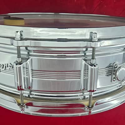 Rogers Dyna-Sonic 14x5 Snare Drum 1960s - Chrome Over Brass image 1