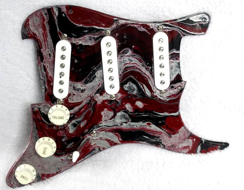 Custom Swirl Painted Fender Squier  Affinity Strat Loaded Pickguard (11 Hole) image 1