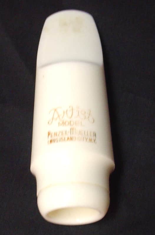 Penzel Mueller "ARTIST" #3 short shank White Alto sax mouthpiece and ligature image 1