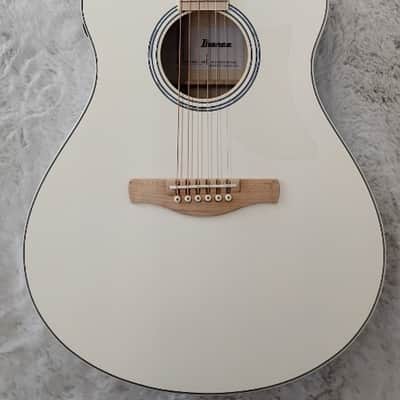 Ibanez AAM370M2E Advanced Auditorium Acoustic Electric Guitar, Antique White Ice image 1