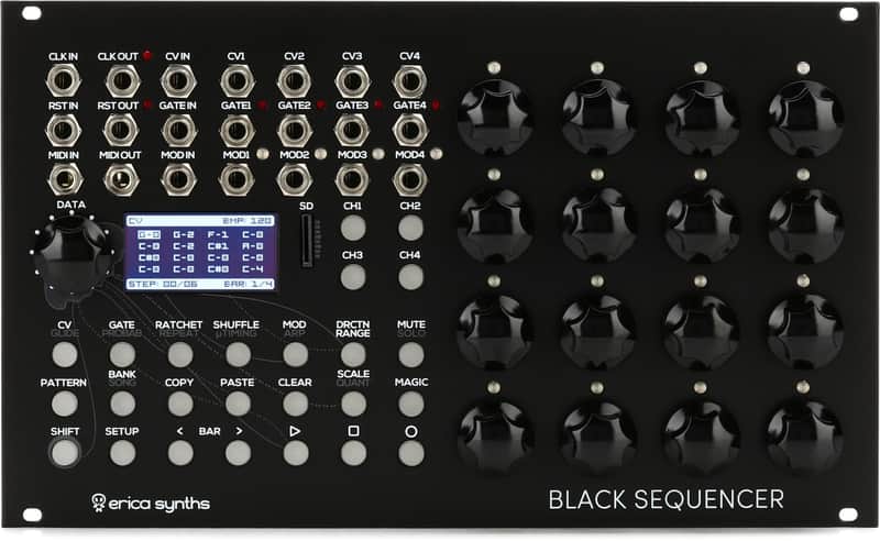 Erica Synths Black Sequencer Eurorack Module | Reverb