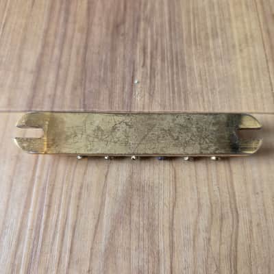 Vintage 1970's Guild Gold Muller Roller Electric Guitar Bridge! Rare, Original Part! image 4