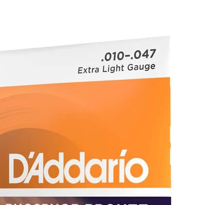 3 Pack, D'Addario EJ15-3D 10-47 Extra Light Phos Bronze Acoustic Guitar Strings image 5