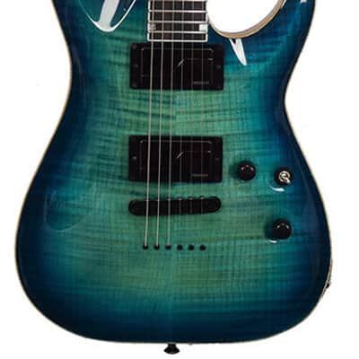 ESP USA Horizon-II FM FSM Aqua Marine Sunburst image 1