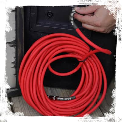 FAT TOAD 25ft 1/4" Speaker Cables (Red-FlexPRO Series) 2-Pack – Audio Patch DJ Cords with Male Jack Connectors, 12 AWG Wire for Amp & Studio Gear image 11