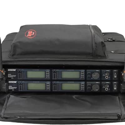SKB Cases 2U Series Soft Rack Case with Steel Rails, Heavy Duty Zippers, Outer Pocket, and Shoulder Straps, For Wireless Microphone Systems and Pre-Amps image 3