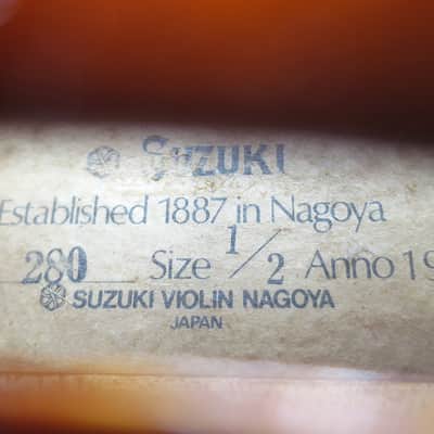 1/2 Suzuki Violin No. 280 (Intermediate) Nagoya Japan - Premium Full Outfit image 4