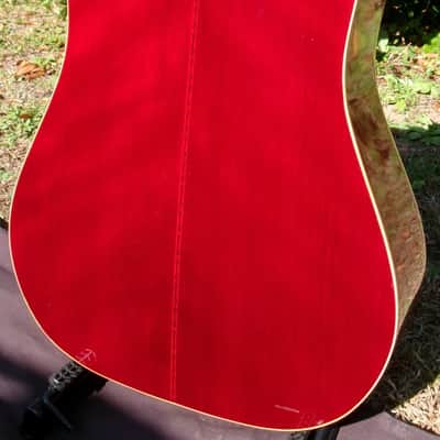 Aria WH-25 Hummingbird style guitar Japan Vintage  '70 Natural+Gig Bag image 8