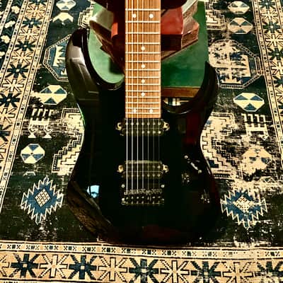 2000 Ibanez Japan 7 String Rare RG7421 Wizard Neck FujiGen Black image 1