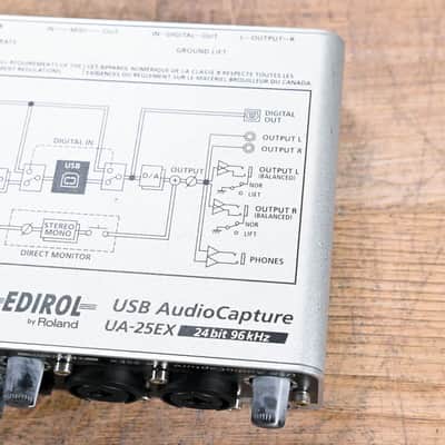 Roland Edirol UA-25EX 2 x 2 USB Audio & MIDI Interface (NO POWER SUPPLY) CG01C1Z image 10