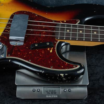 Fender Custom Shop Jason Smith Masterbuilt 1960 Jazz Bass Relic 3 Tone Sunburst R147242 image 5