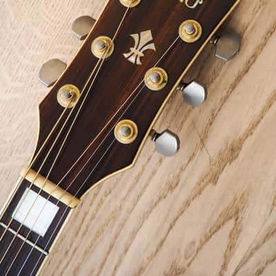 1970s Matao MW-405 Jumbo Vintage Acoustic Guitar Spruce Rosewood Hoshino Japan w/ Case image 4