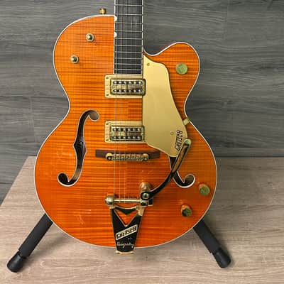 Gretsch G6120TM Tiger Maple Orange Hollow Body Electric Guitar 2006 #2692 image 2