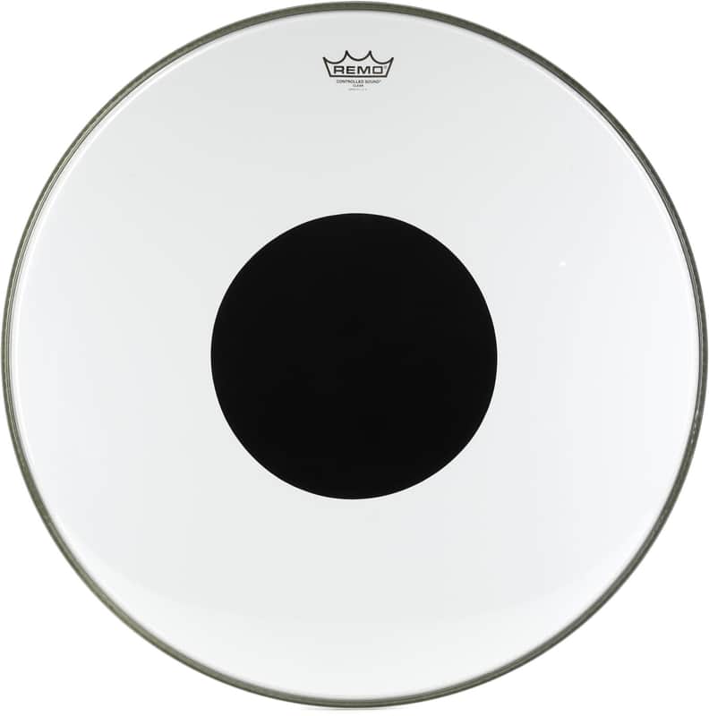 Remo Controlled Sound Clear Black Dot Bass Drumhead - 24 inch (5-pack) Bundle image 1