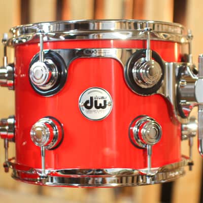 DW Collector's Maple Mahogany Scarlet Red Drum Set - 22,10,12,16 - SO#1288921 image 4
