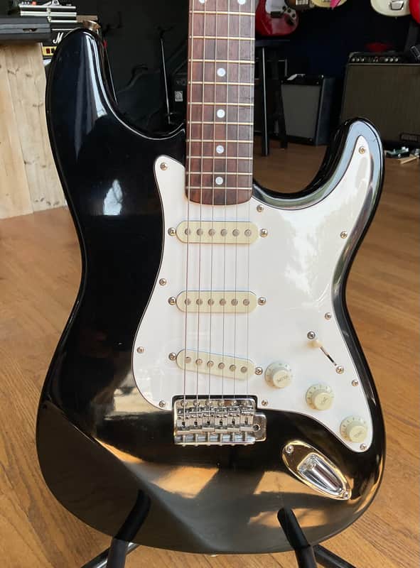 Fender MIK Squier Series Stratocaster electric guitar with Rosewood Fretboard, black image 1