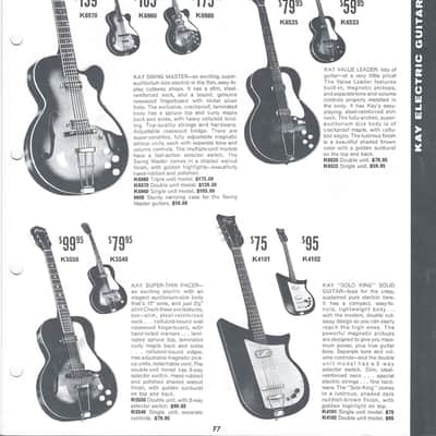 Vintage 1960 Kay Guitar Catalog Brochure Full Line image 7