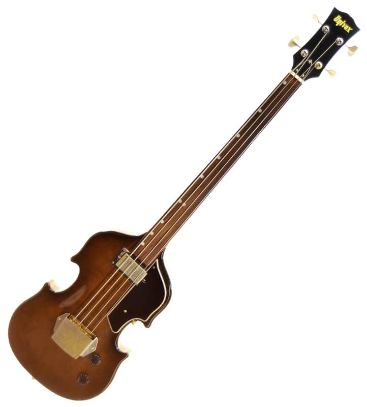 Vintage 1970s Univox Lectra U1970 Fretless 4-String Bass + Gig Bag image 1