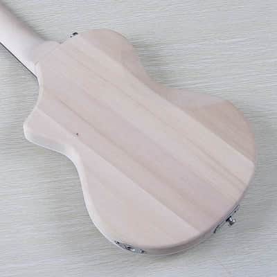 Natural Finish Mini Electric Guitar 38 Inch, Basswood Body, Maple Neck Through image 5