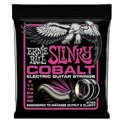 Ernie Ball 2723 Cobalt Super Slinky Electric Guitar Strings, .009 - .042