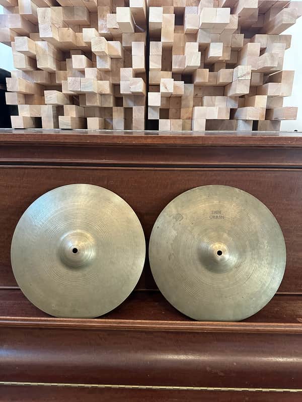Zildjian 14" Vintage Zildjian Hi Hats 50's Stamp Top 70's Thin Stamp Bottom 50's/70's image 1