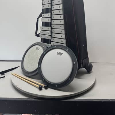 Pearl Xylophone With Drum Pads Rolling Case and Stick Percussion Instrument image 2