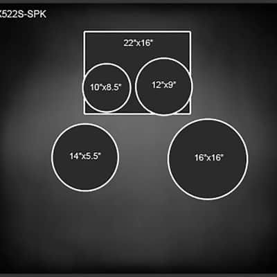 Drum Kit 5 Piece TAYE Pro X Stage 22" Bass Drums + Hardware Set Blue Satin D-9. image 4