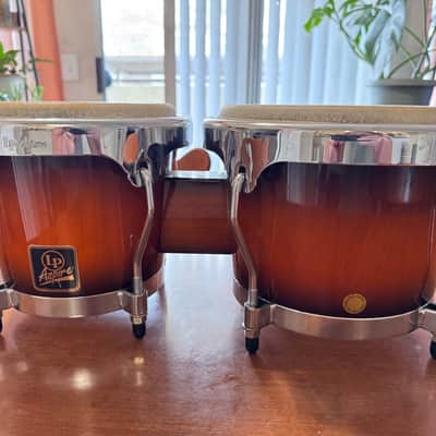 LP Aspire Series Wood Bongos - Vintage Sunburst with Chrome Hardware image 5