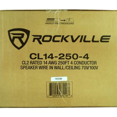Rockville CL14-250-4 CL2 Rated 14 AWG 250' 4 Conductor Speaker Wire In Ceiling image 2