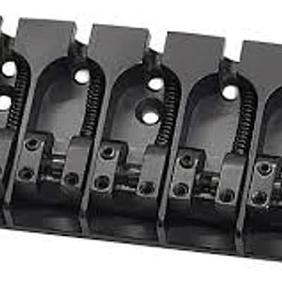 Hipshot® A-Style 5 String Aluminum Bass Bridge~.728" String Spacing~Black~USA~New image 2