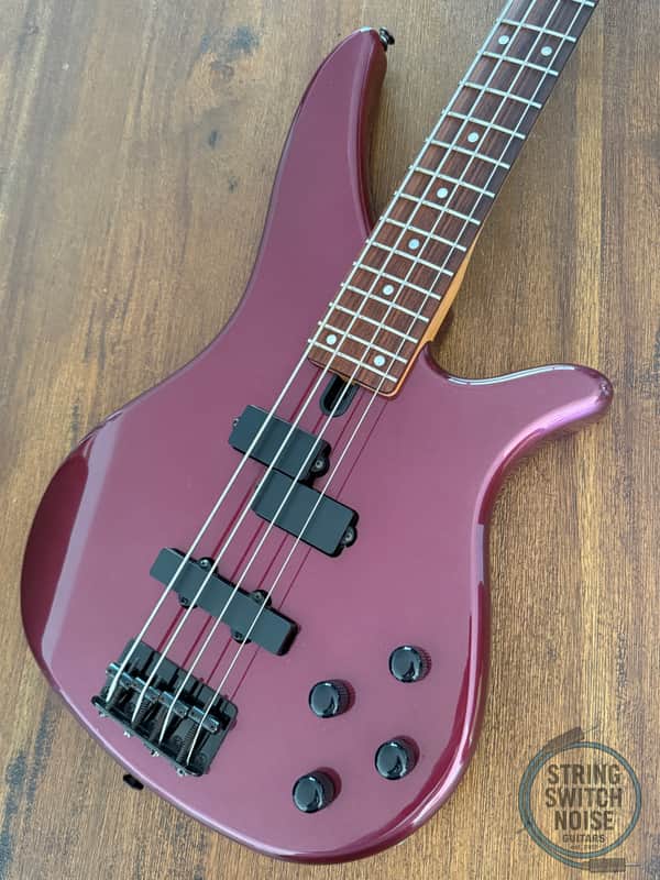 Yamaha RBX370A, Bass Guitar, Burgundy, 1991, Active image 1