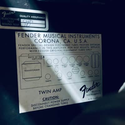 1998 Fender ‘94 Twin Amp “Evil Twin”, 2 Channel 100-Watt 2x12" Combo image 11