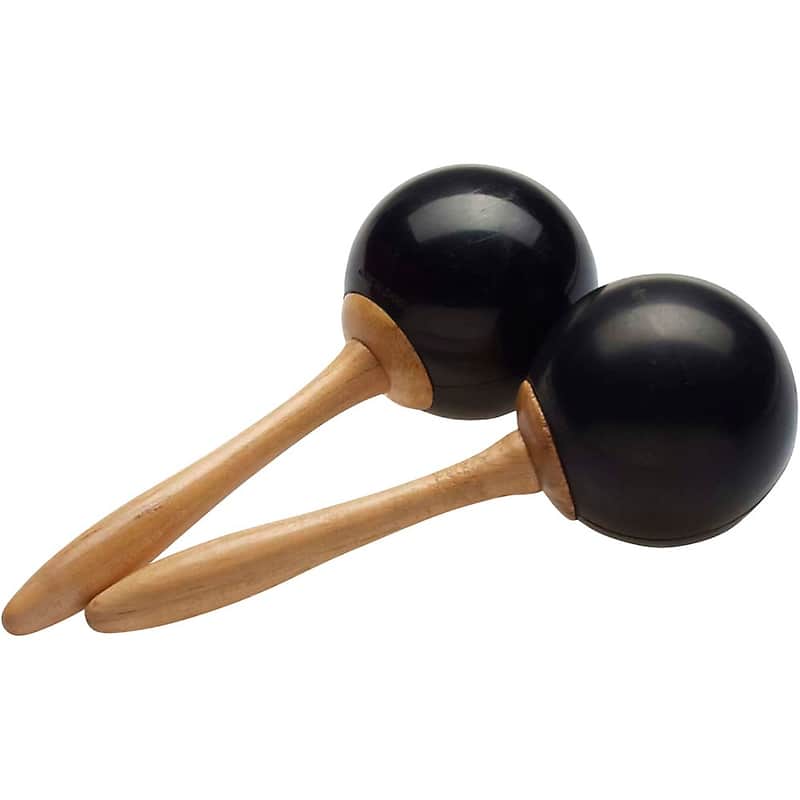 Stagg Traditional Fibre Maracas Black image 1