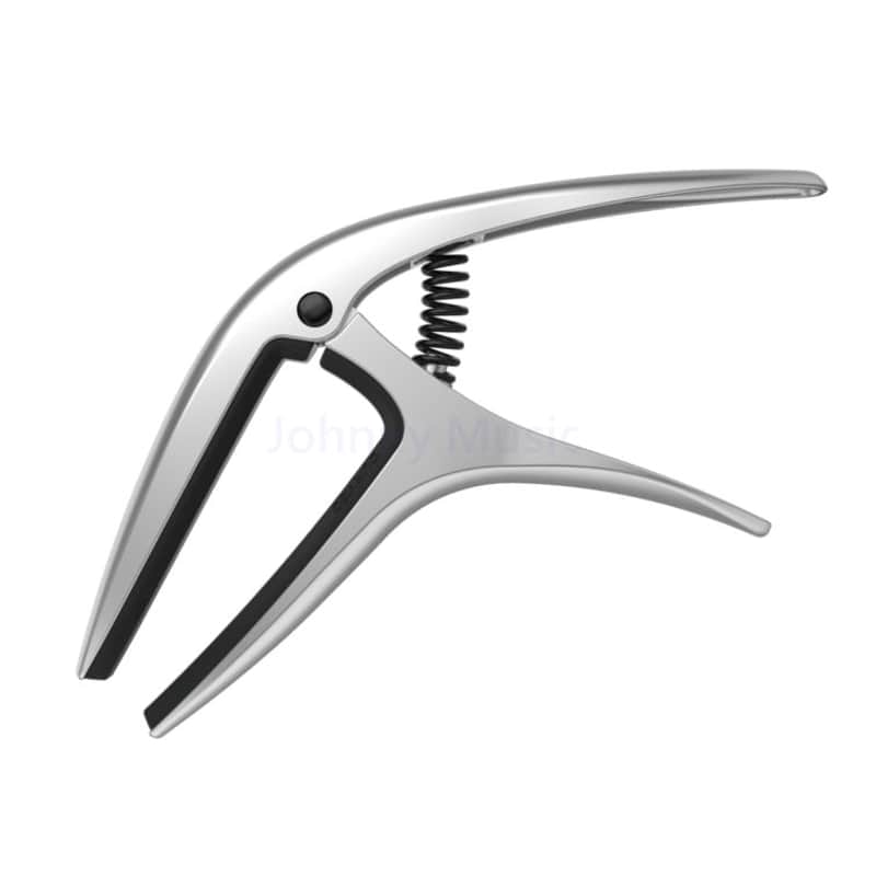 Axis Dual Radius Capo SILVER Aluminum Ergo-Precision 6/7-Strg Dual Curve/Flat FB Fits Folk, Electric image 1